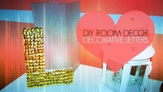 DIY Room Decor ♡ Decorative Letter Wall Art / Thumb Tack Art!