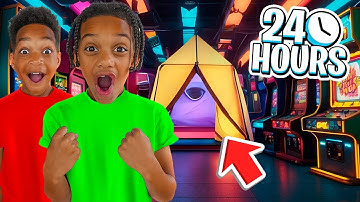 24 HOUR OVERNIGHT ARCADE CHALLENGE! (JACKPOT)