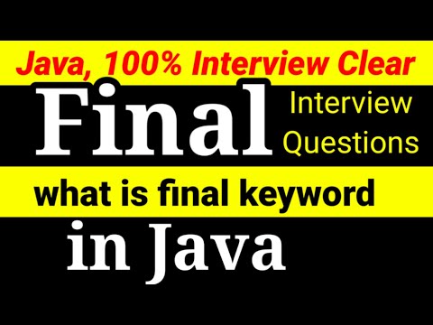 Final keyword in Java Interview questions and answers, Java Programming Tutorial for beginners
