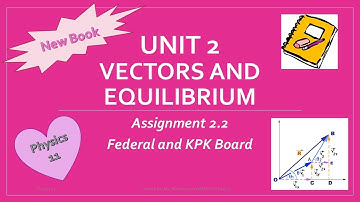 Class 11 Physics | FBISE & KPK Board | Assignment 2.2 | Unit 2 | Vectors & Equilibrium | New Book