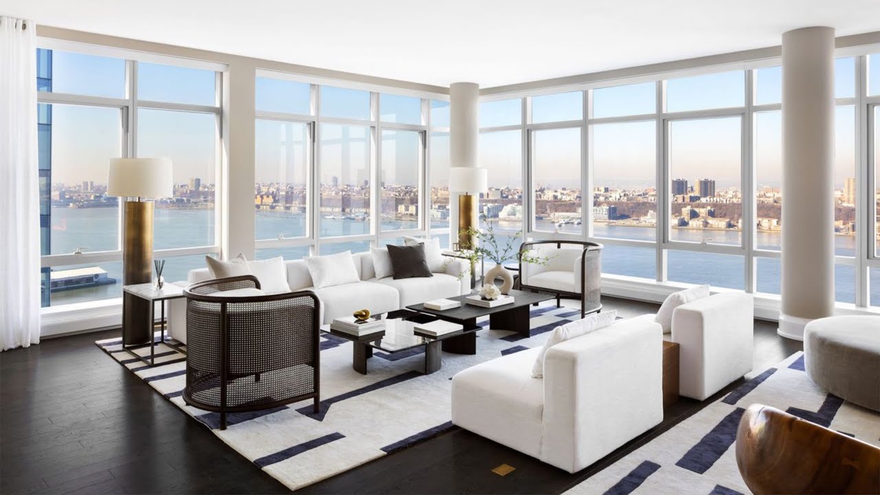 INSIDE a MASSIVE $21 Million NYC Penthouse | 50 Riverside Blvd, 