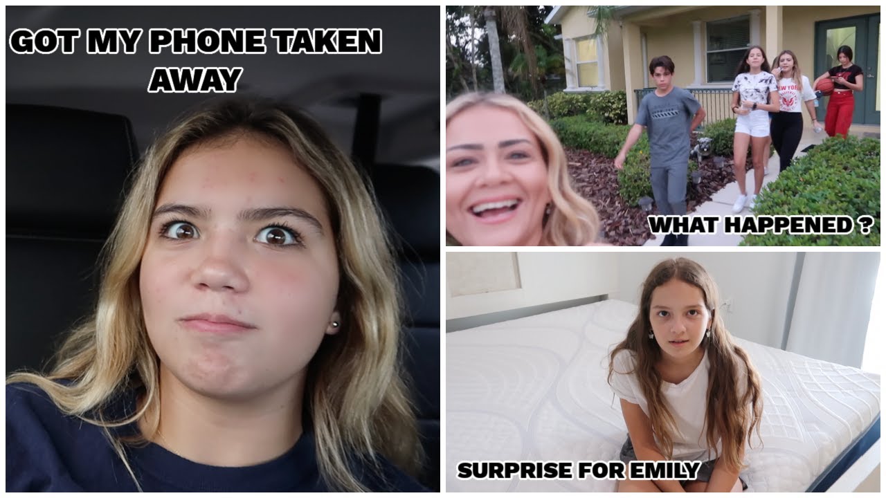 GOT MY PHONE TAKEN AWAY / SURPRISE FOR EMILY /SCHOOL HAUL / The group ...
