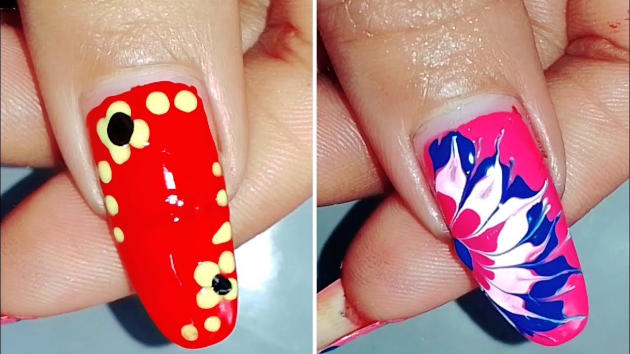 Top easy flower nail design 🌹//Nails ideas2023 //Nail art at home 🌟
