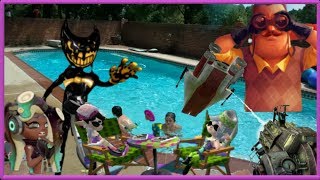 Bendy and the ink machine & Hello Neighbor Mart💥 PartyCrashers💥