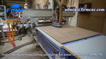 Auto loading,nesting,cutting and unloading cnc router for panel furniture