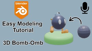 Blender Beginner Tutorial: Model Bob-Omb from Super Mario (Step-by-Step)