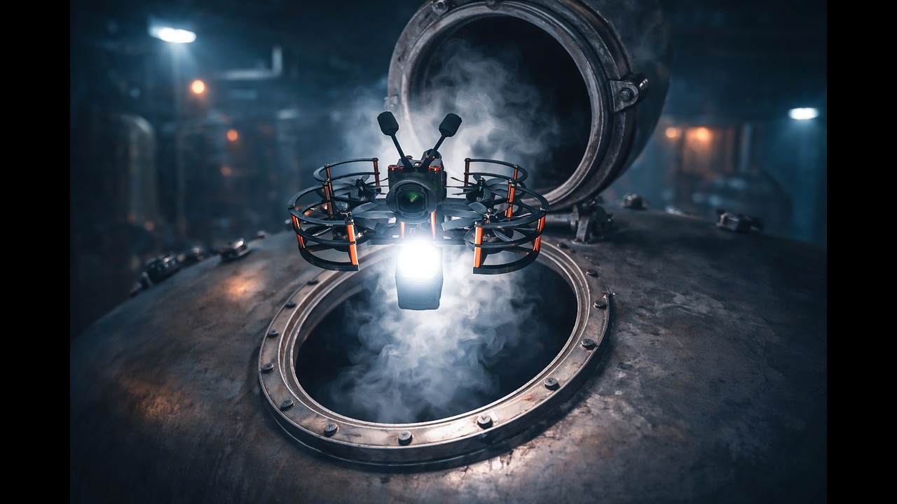 11-minute no limit indoors flight of the 200mm Xpert Sniper Mini Pro in a wine cooperative