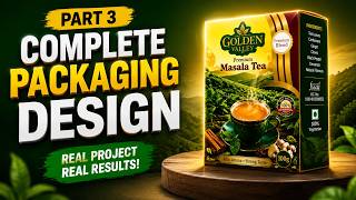 Complete Packaging Design Part 3 | Final Box Design from Dieline | Real Client Project | CorelDRAW