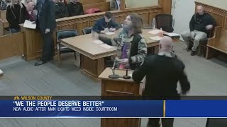 New Audio After Man Smokes Marijuana Cigarette In Courtroom