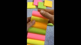Caterpillar π sticky note craft #Craft #hand #stickynotes #papercrafts #paperfold #diyideas #paper