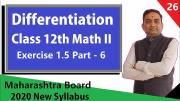 Differentiation Exercise 1.5 Class 12th Part 6