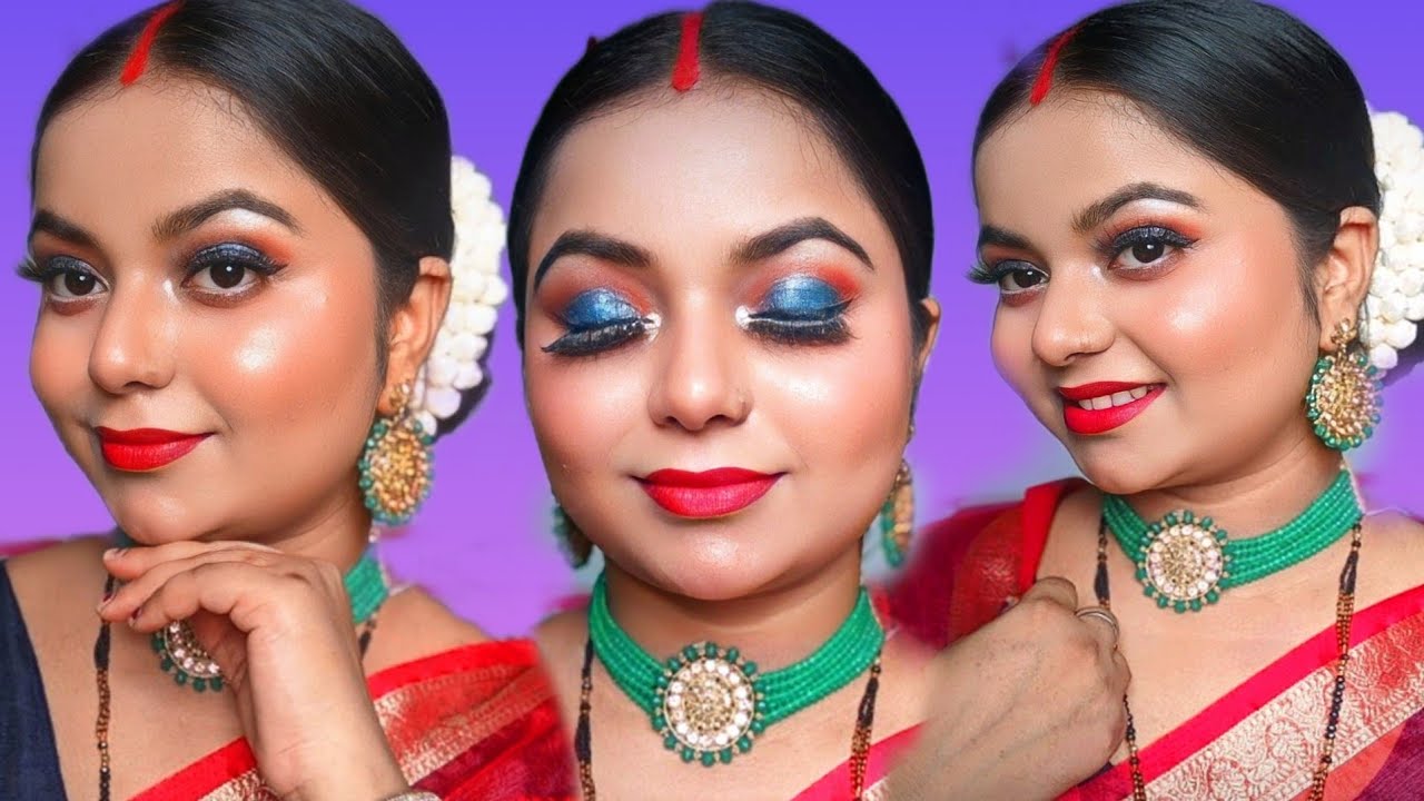 Ghar per parlour Jaisa makeup||how to do parlour makeup at home for ...