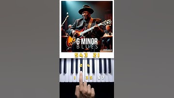 Blues Scale (G Minor) ultimate piano tutorial easy for beginners #piano#tutorial#blues#music #shorts