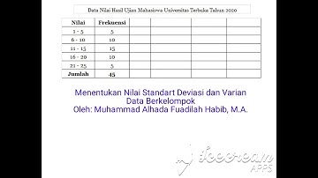 Menentukan Standart Deviasi dan Varian Data Berkelompok | Tutorial Online Universitas Terbuka