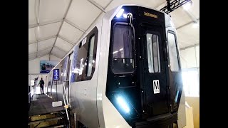 米首都の「足」、お披露目　日立の新地下鉄車両、２６年に本格導入