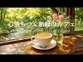 【春の癒しBGM】心落ち着く新緑のカフェ☕️ 木漏れ日とせせらぎの穏やかなひとり時間｜Relaxing Piano & Guitar 120min｜リラックス・読書・勉強・作業用音楽