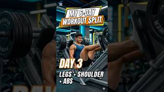 My 6 Day Workout Split | Legs + Shoulders + Abs 💪 (Science-Based) Workout 🔥 #legworkout #shoulder