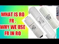 What is ro  flow   restrictor  what is function of fr where it fit