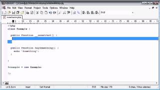 Class Constructor in PHP