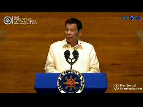 President Rody Duterte “Your concern is human rights. Mine is human lives.” #SONA2018