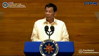 President Rody Duterte “Your concern is human rights. Mine is human lives.” #SONA2018