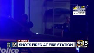 Police searching for two men who broke into Phoenix fire engine, fired shots at firefighters