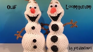 Olaf Loomigurumi Amigurumi Frozen Snowman Part 2 - Rainbow Loom Band Crochet Hook Only Лумигуруми