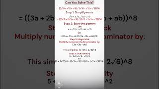 99% Fail This 🤯 Surd Power Trick | Olympiad Level! #aptitude #brainteaser #iqtest