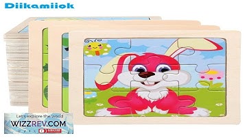 11cm 4.33in Kids Wooden Jigsaw Puzzle Games Cartoon Animal Vehicle Pattern Children