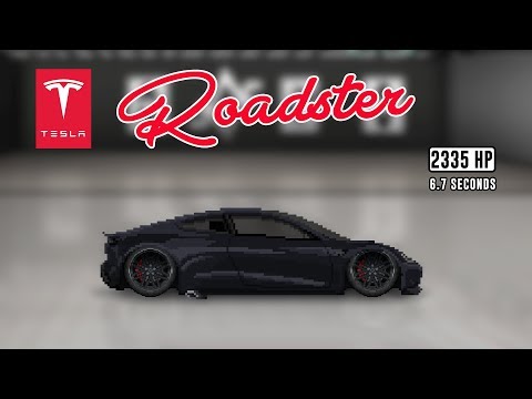 PIXEL CAR RACER - TESLA ROADSTER 2.0 BUILD AND GAMEPLAY | PCR AV ULTIMATE MOD