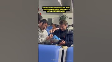Chinese Student Struggling With English Homework, Saved By Native Speaker Nearby