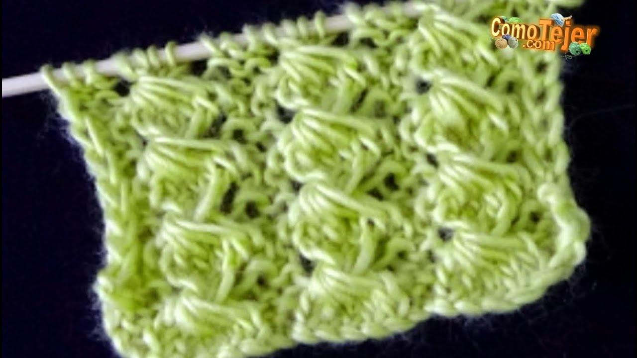 Cómo Tejer Punto Cangrejo -  How to Knit Crab Stitch - 2 agujas (620)