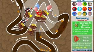 Bloons Tower Defense 3 Walkthrough Track 2 Hard No Lives Lost