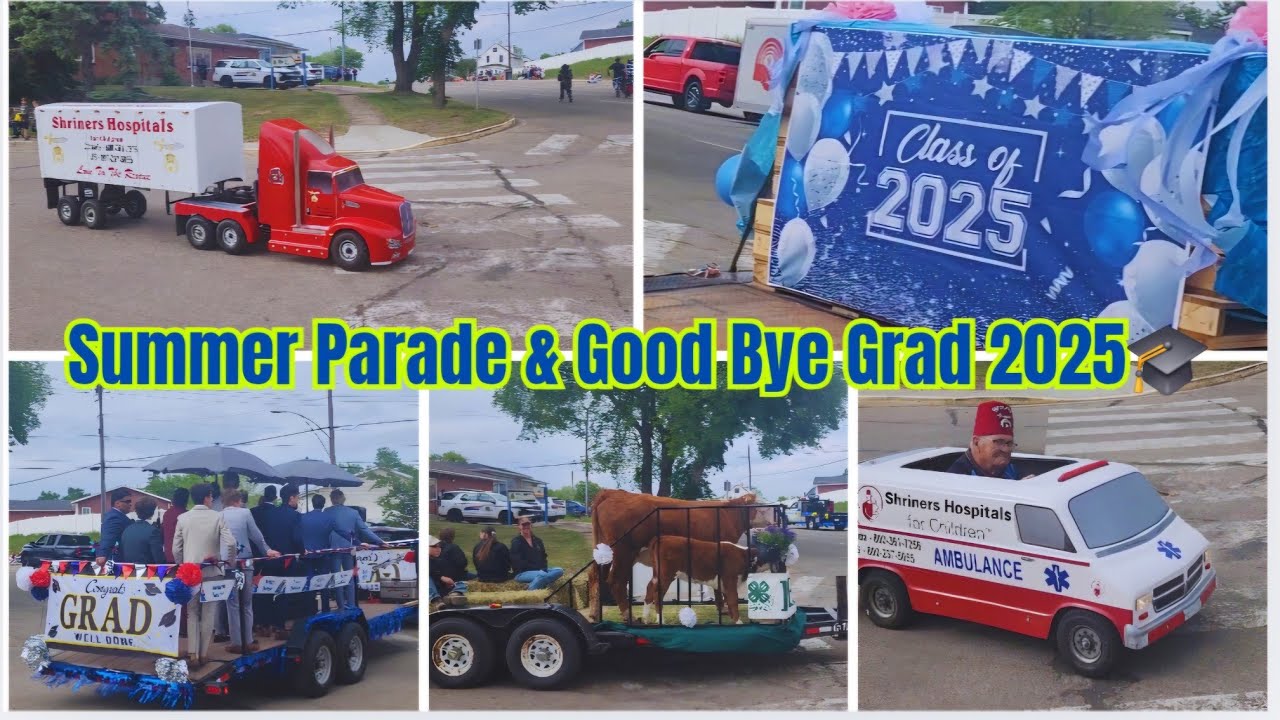 Grad Celebration 2025 in Small Town Followed by the Parade🎓Is it Fun to Live in Small Towns Canada🤔