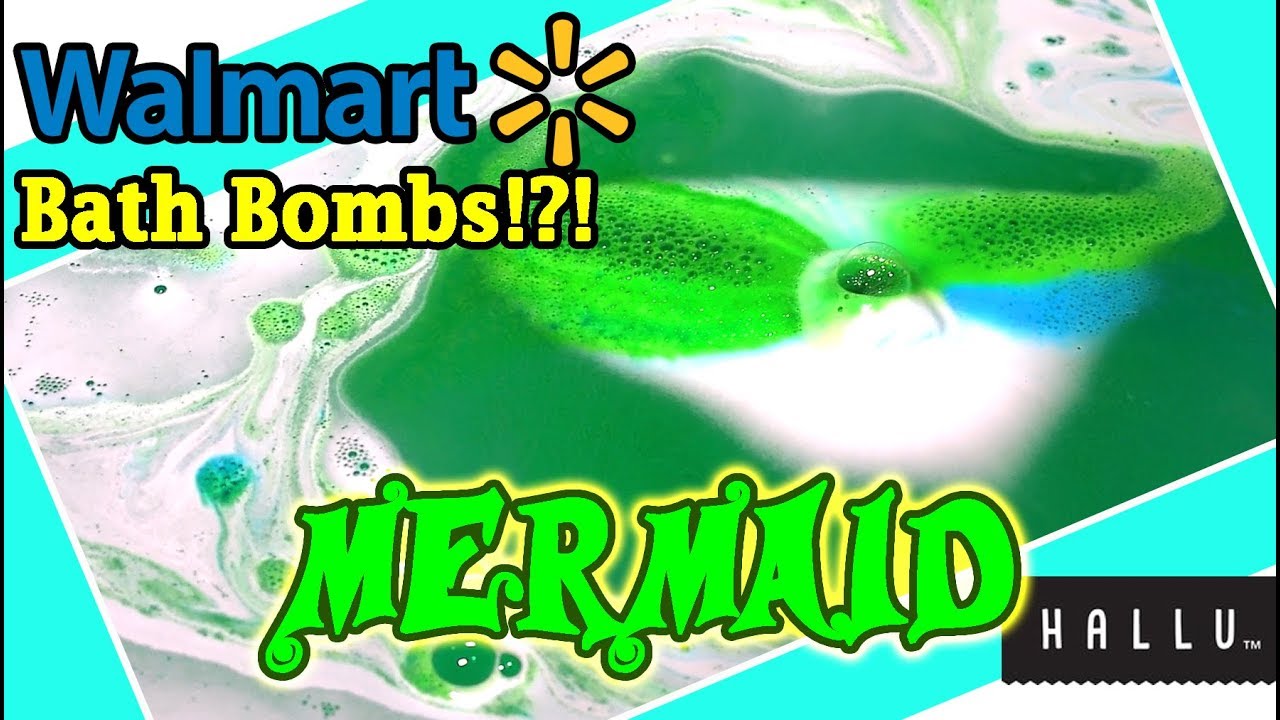 Walmart Bath Bombs ?? MERMAID Bath Bomb by HALLU - DEMO + Underwater View & Review