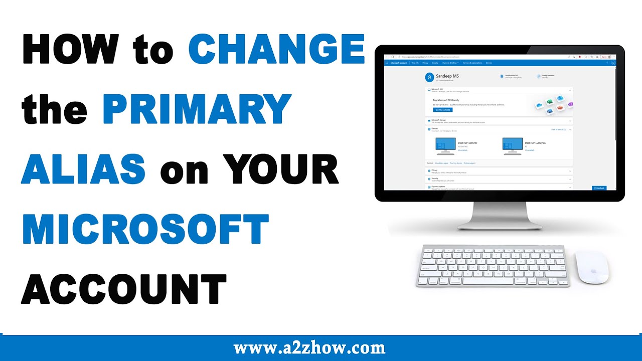 How To Change The Primary Alias For Your Microsoft Account YouTube