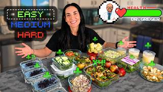 MEAL PREP: EASY MODE 🎮 | 1 HOUR, 110g+ Protein + Dr. Greger’s Daily Dozen