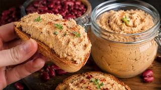 Protein bean spread on toast in 5 minutes! I make it all the time! It's delicious.