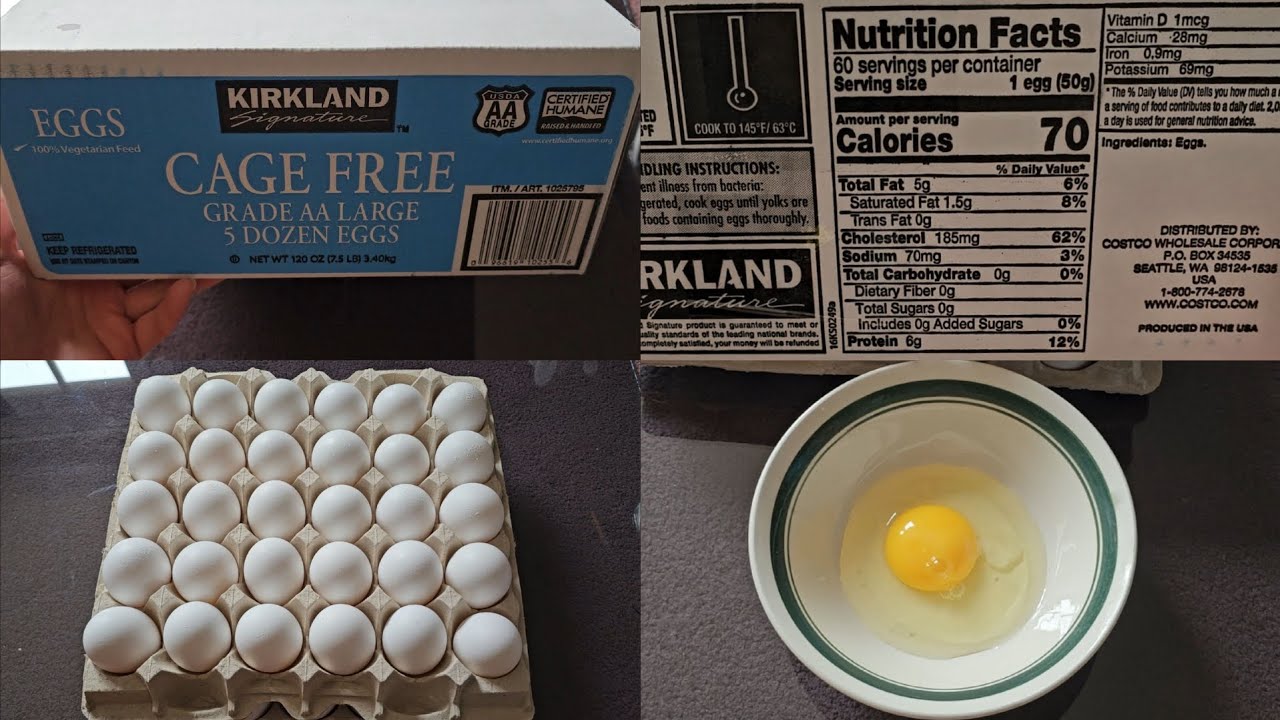 Costco Item Review Cage Free Grade AA Large 5 Dozen Eggs YouTube