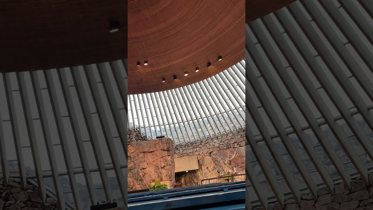 Inside Temppeliaukio Church Helsinki Finland