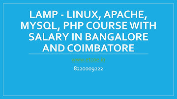 LAMP  Linux, Apache, MySql, PHP Course with Salary in Bangalore and Coimbatore-www.etcoe.in
