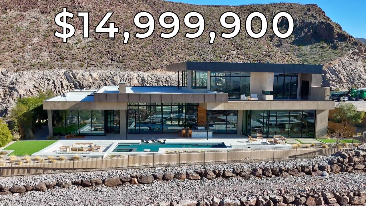 Touring a $14,999,900 Custom Luxury Mansion with 3 floors and Strip Views!