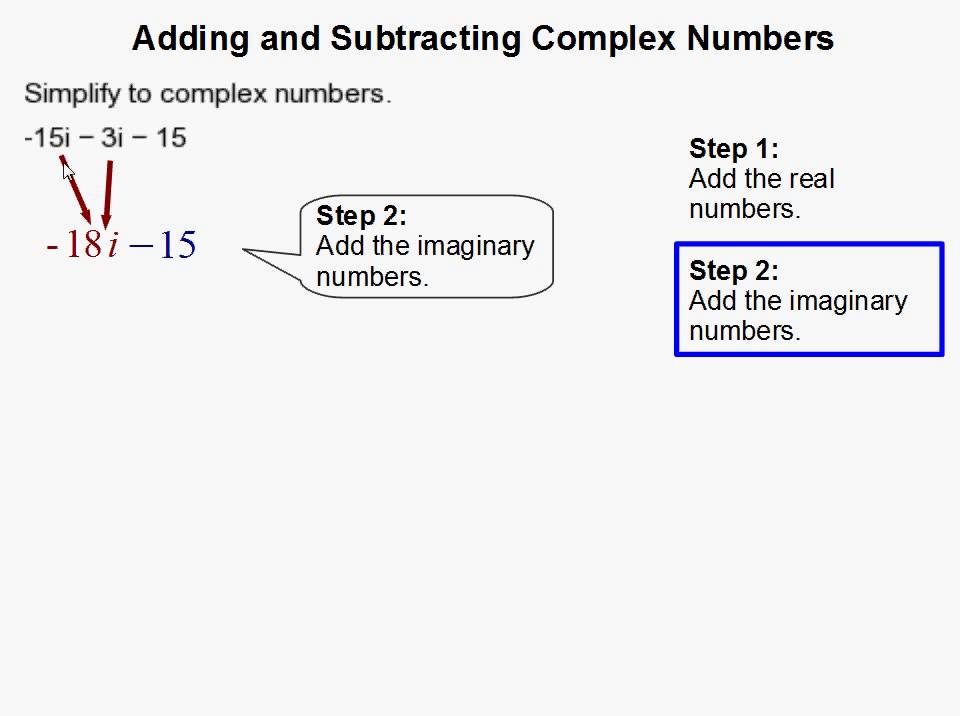 how-to-add-and-subtract-complex-numbers-youtube