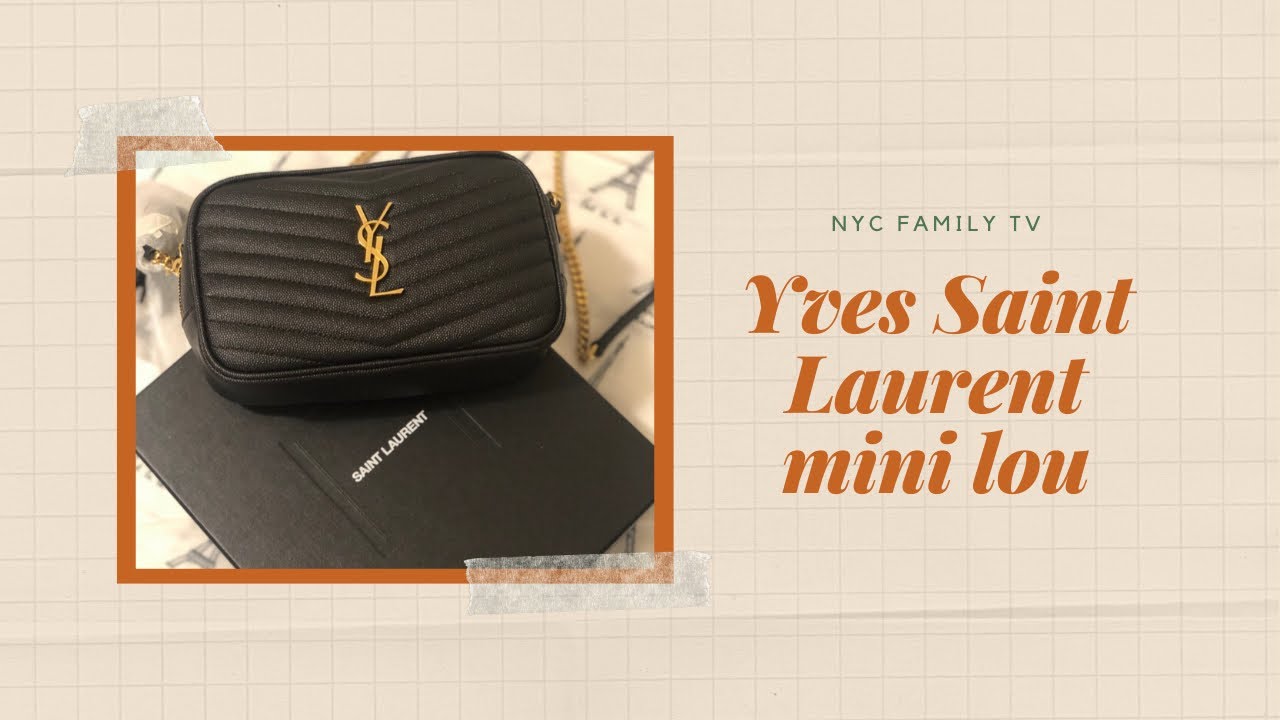 NWT AUTHENTIC SAINT Laurent Monogram Lou Camera Quilted Leather