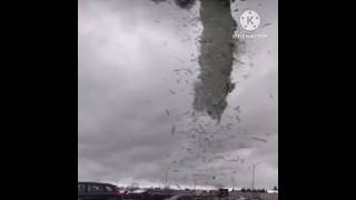 Tornado on a parking lot
