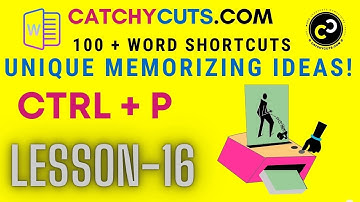 Easy Word keyboard shortcuts Memorizing Ideas !. Ctrl + P