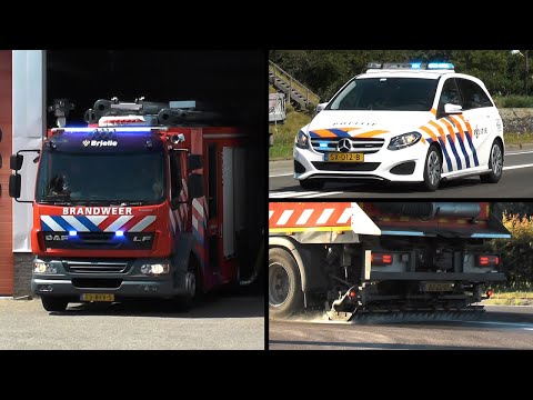 Opkomst + uitruk Brandweer Brielle GRIP 1 lekkage gevaarlijke stof