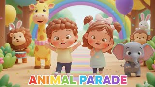 Let's March! The Animal Parade Song for Kids 🎺| Little Giggle TV