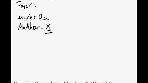 (Algebra 1) Word Problem - Age Question #3