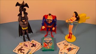 2007 DC JUSTICE LEAGUE UNLIMITED SET OF 4 HARDEE'S COOL KID'S TOY'S VIDEO REVIEW